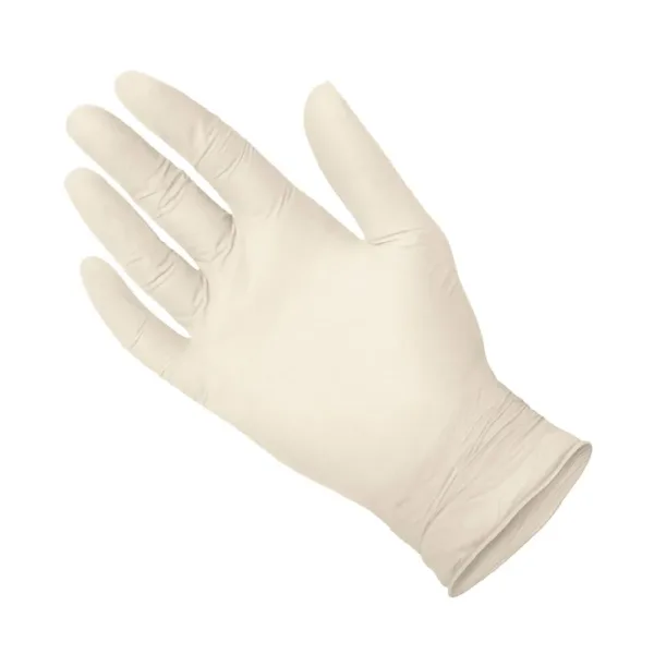 close up of the neugrip latex exam gloves, 8 mil thickness