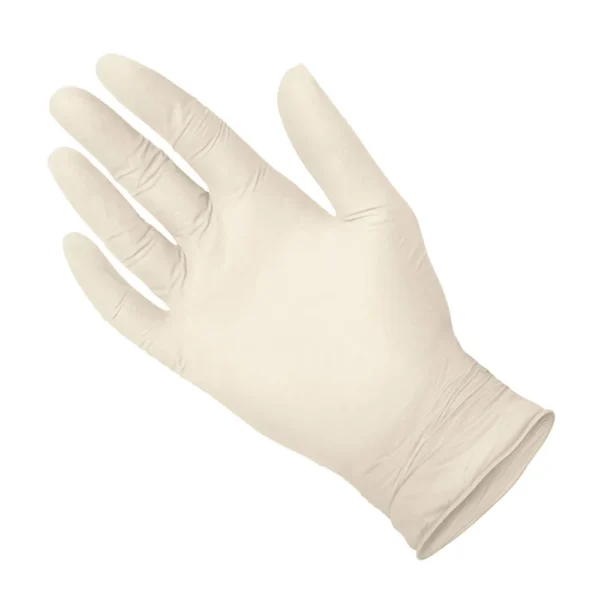 Close-up of MEDGLUV NeuSkin Ultra Vinyl Exam Gloves, highlighting powder-free and latex-free features.