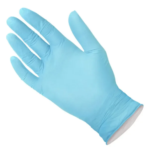 Close-up of MEDGLUV NitraSonic 150 Nitrile Exam Gloves MG5390 Series, showcasing the textured surface and 5ml thickness.