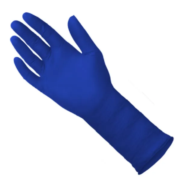 Close-up of MEDGLUV Nitriskin XP Nitrile Exam Gloves MG5008S, showcasing the textured grip and 8ml thickness.